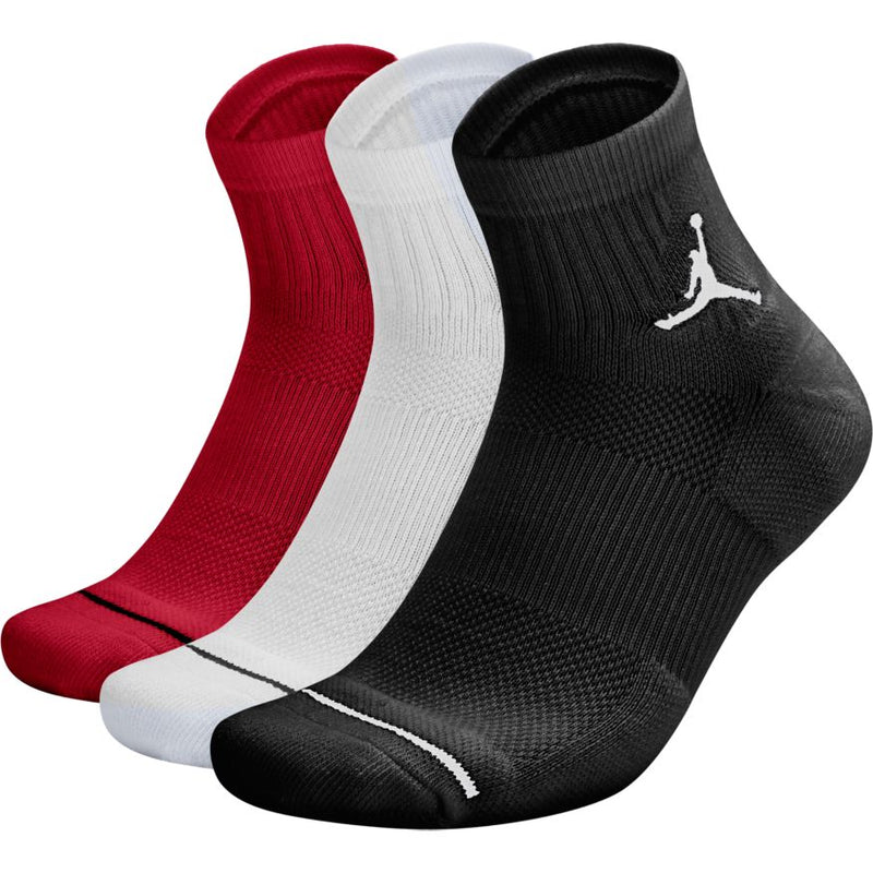 Jordan Everyday Max Ankles Socks (3 Pair) 'Black/White/Red'