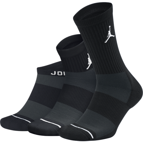 Jordan Waterfall Socks 3Pairs 'Black'