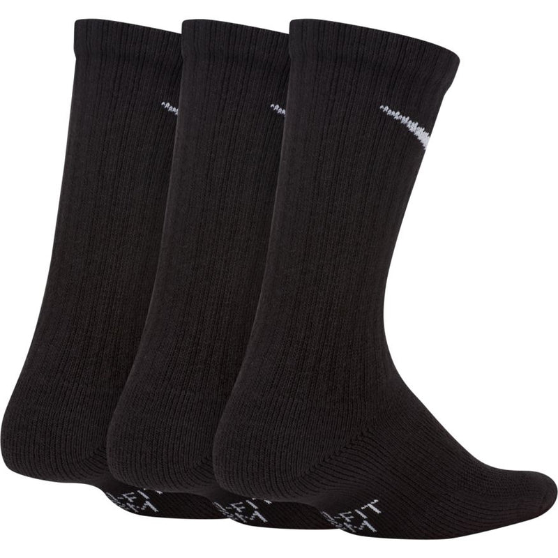 Nike Everyday Kids' Cushioned Crew Socks (3 Pairs) 'Black/White'
