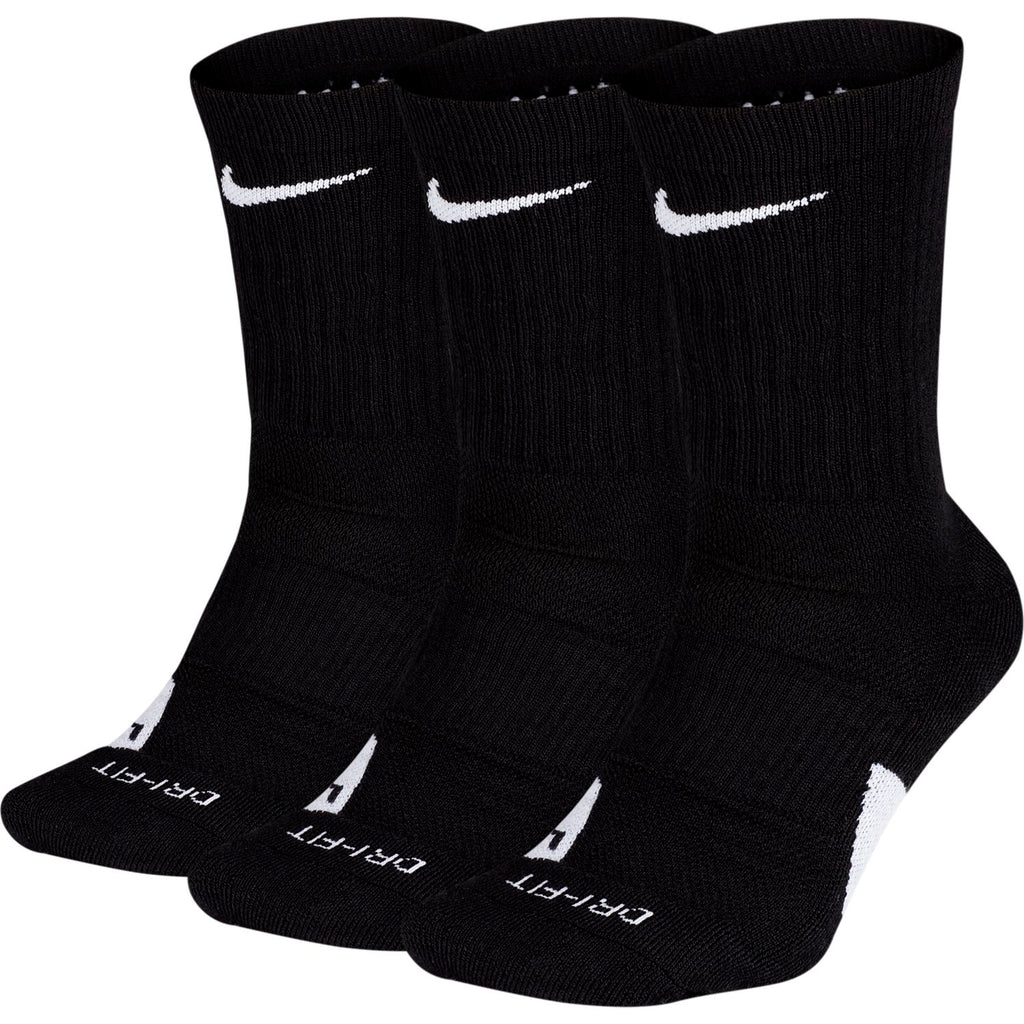 Nike Elite Unisex Crew Basketball Socks 3Pair 'Black/White'