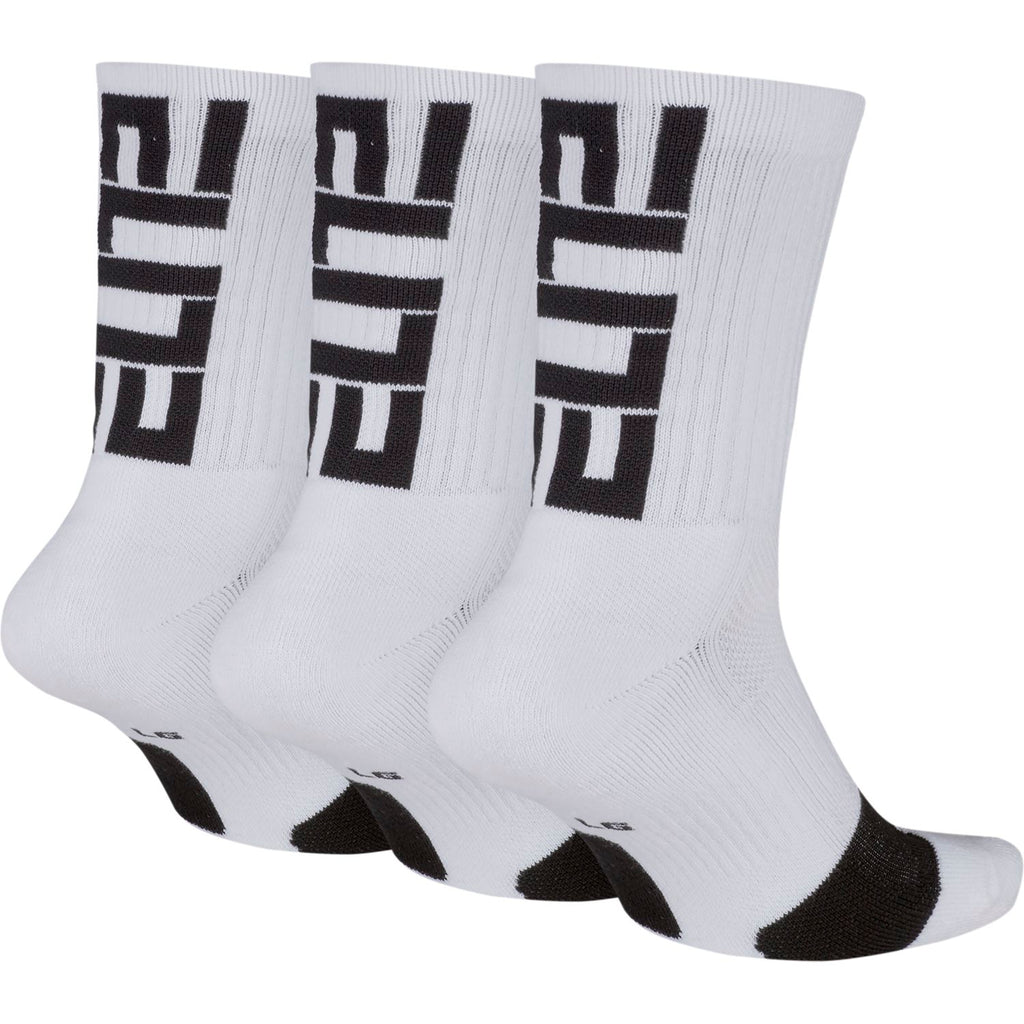 Nike Elite Unisex Crew Basketball Socks 3Pair 'White/Black'