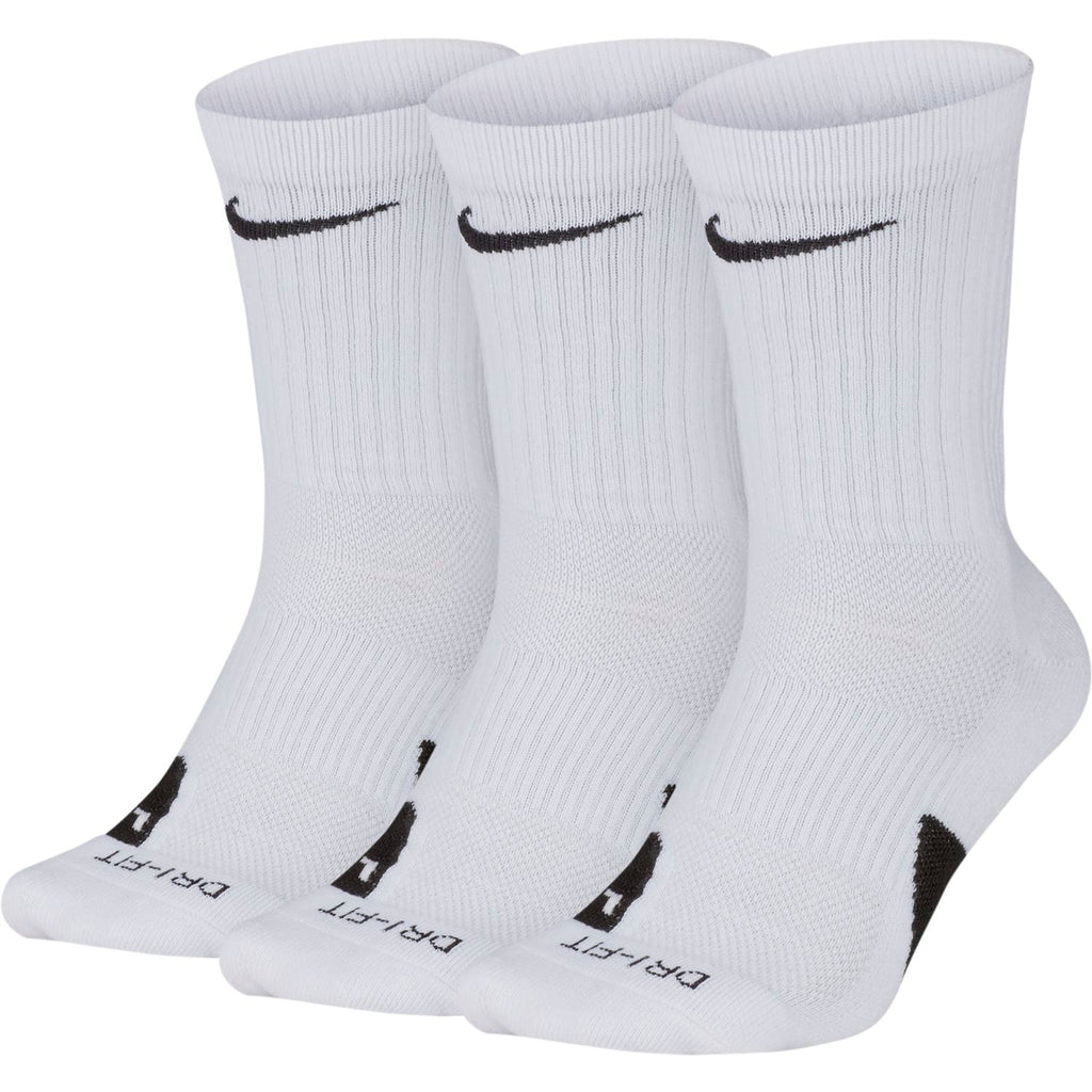 Nike Elite Unisex Crew Basketball Socks 3Pair 'White/Black'