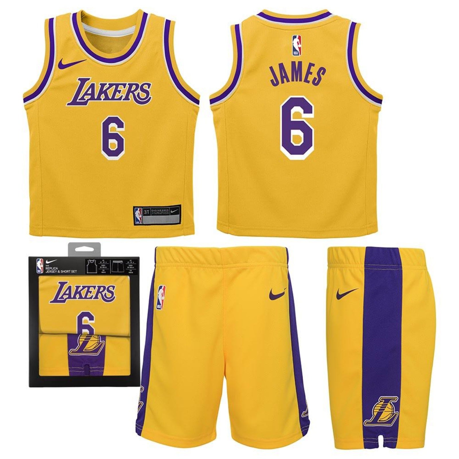 Fanatics Replica Jersey NBA Icon Edition Los Angeles Lakers Lebron James #6  yellow (Youth Collection)