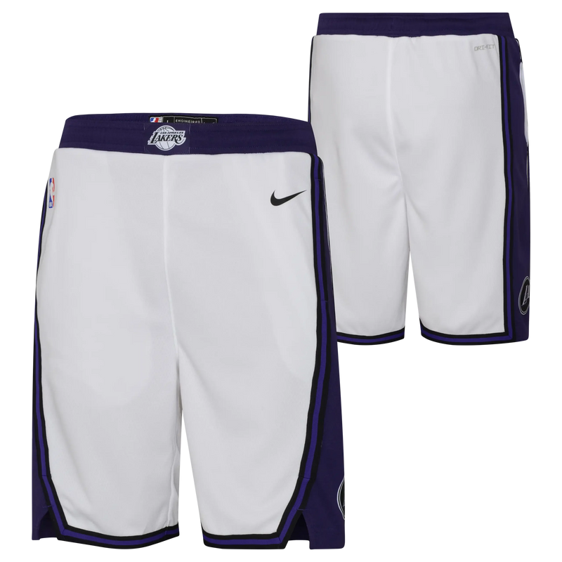 Nike NBA Los Angeles Lakers City Edition Boys Short 'White'