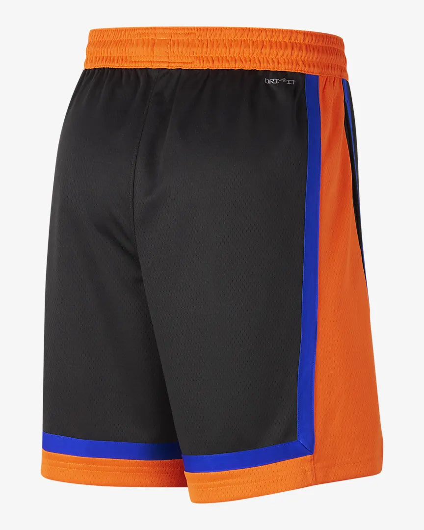 Nike NBA New York Knicks City Edition Boys Short 'Black/Orange'