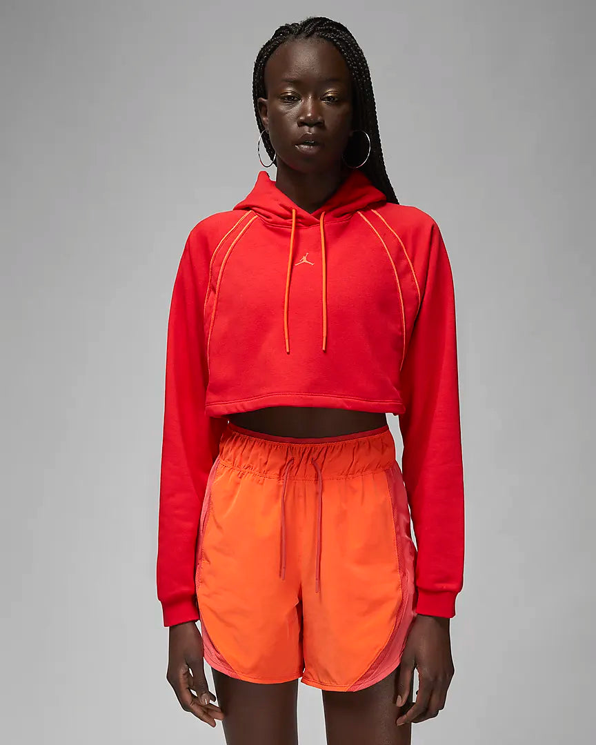 Jordan Sport Women's Cropped Sweatshirt 'Red/Orange Safety'