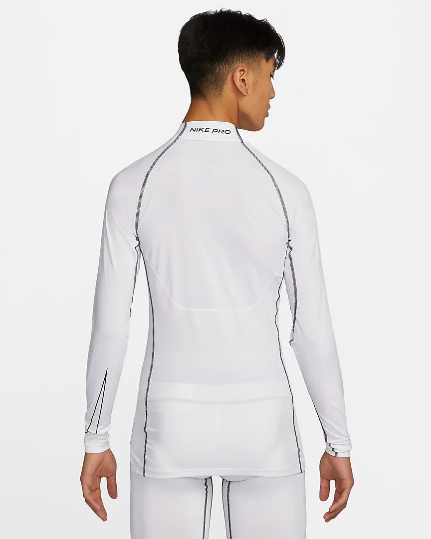 Nike Pro Dri-FIT Men's Tight Fit Long-Sleeve Top 'White/Black'
