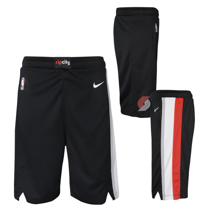 Portland Trail Blazers Icon Edition 2020 Nike NBA Swingman Shorts Kids 'Black'