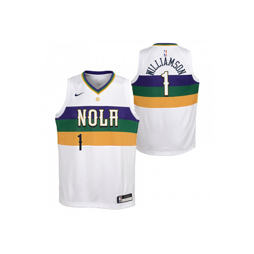 Nike Kids Nba City Edition Jersey New Orleans Pelicans Zion Williamson 'White'