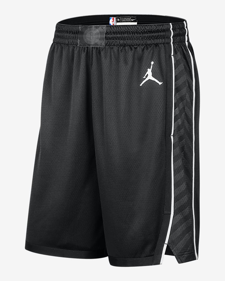 Brooklyn Nets Statement Edition Men's Jordan Dri-FIT NBA Swingman Basketball Shorts 'Black/Platinum'