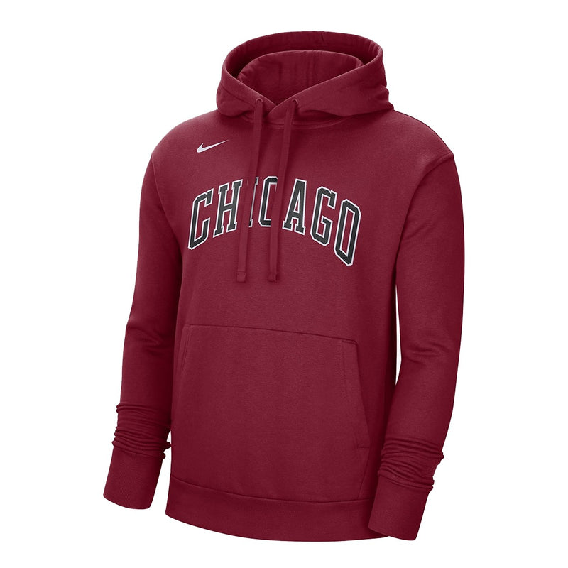 Nike Fleece Essential Chicago Bulls City Edition Boys Pullover 'Crimson'