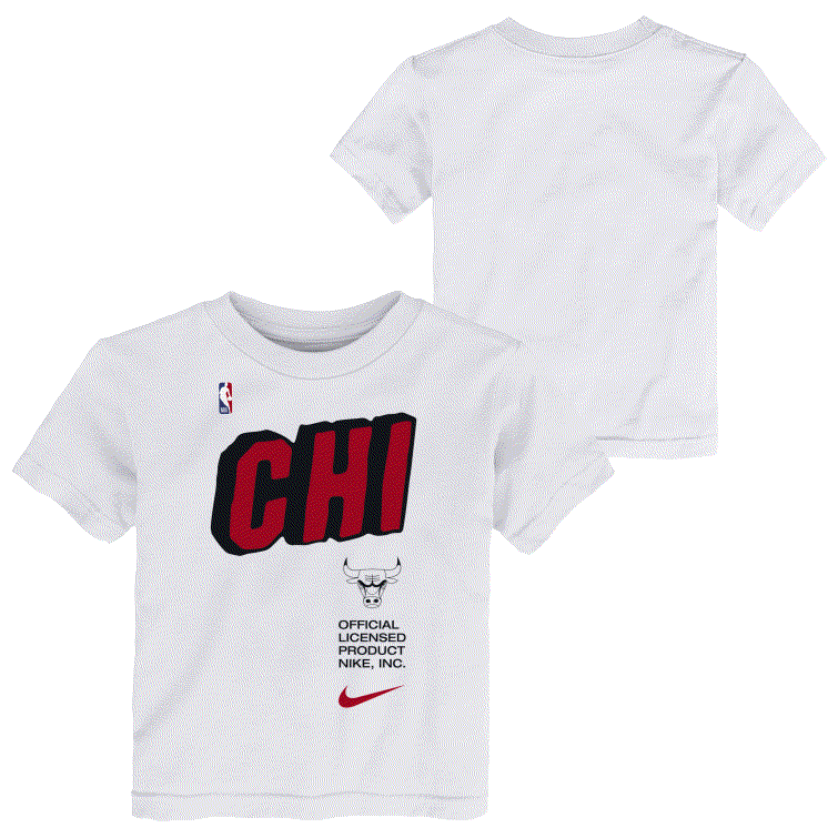 Nike Essential Block NBA Chicago Bulls Kids T Shirt White