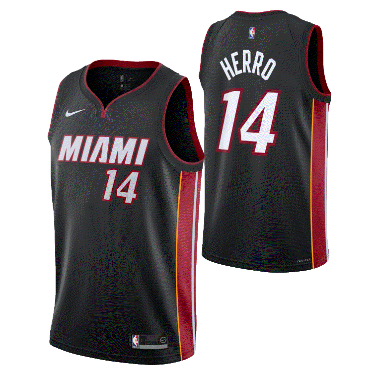 Nike NBA Miami Heat Tyler Herro Swingman Icon Kids Jersey 'Black'