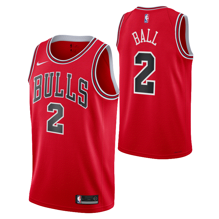Nike NBA Chicago Bulls Lonzo Ball Swingman Icon Kids Jersey 'Red/Black'