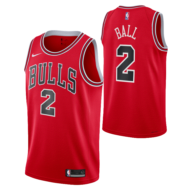 Nike NBA Chicago Bulls Lonzo Ball Swingman Icon Kids Jersey Red