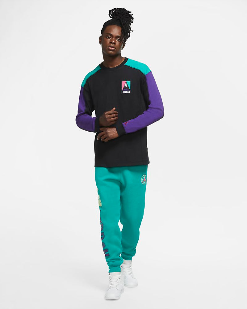 Jordan Winter Utility Jumpman Men's Thermal Top 'Black/Neptune Green'