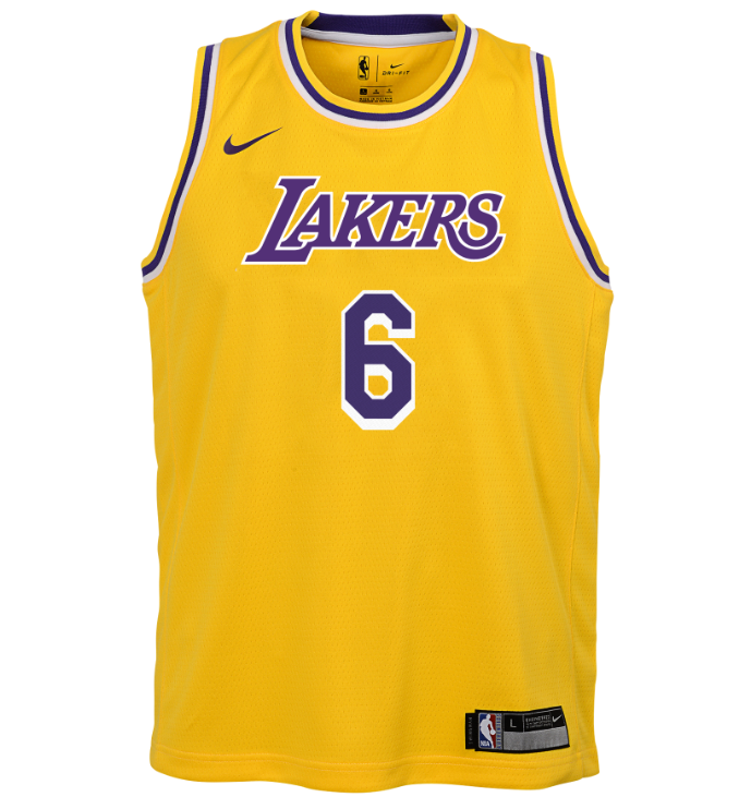 Nike Swingman Icon Kids Jersey Los Angeles Lakers 'Lebron James ...