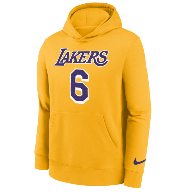 Nike Kids Pull Over Esssential Los Angeles Lakers LeBron James 'Amarillo'