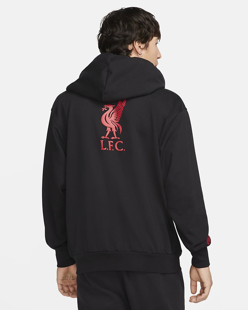 LeBron x Liverpool FC Men's Pullover Hoodie 'Black/Red'