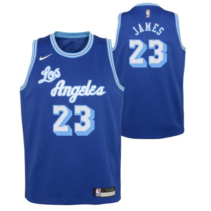 Nike LA Lakers Lebron James Hardwood Classics Swingman Jersey Blue