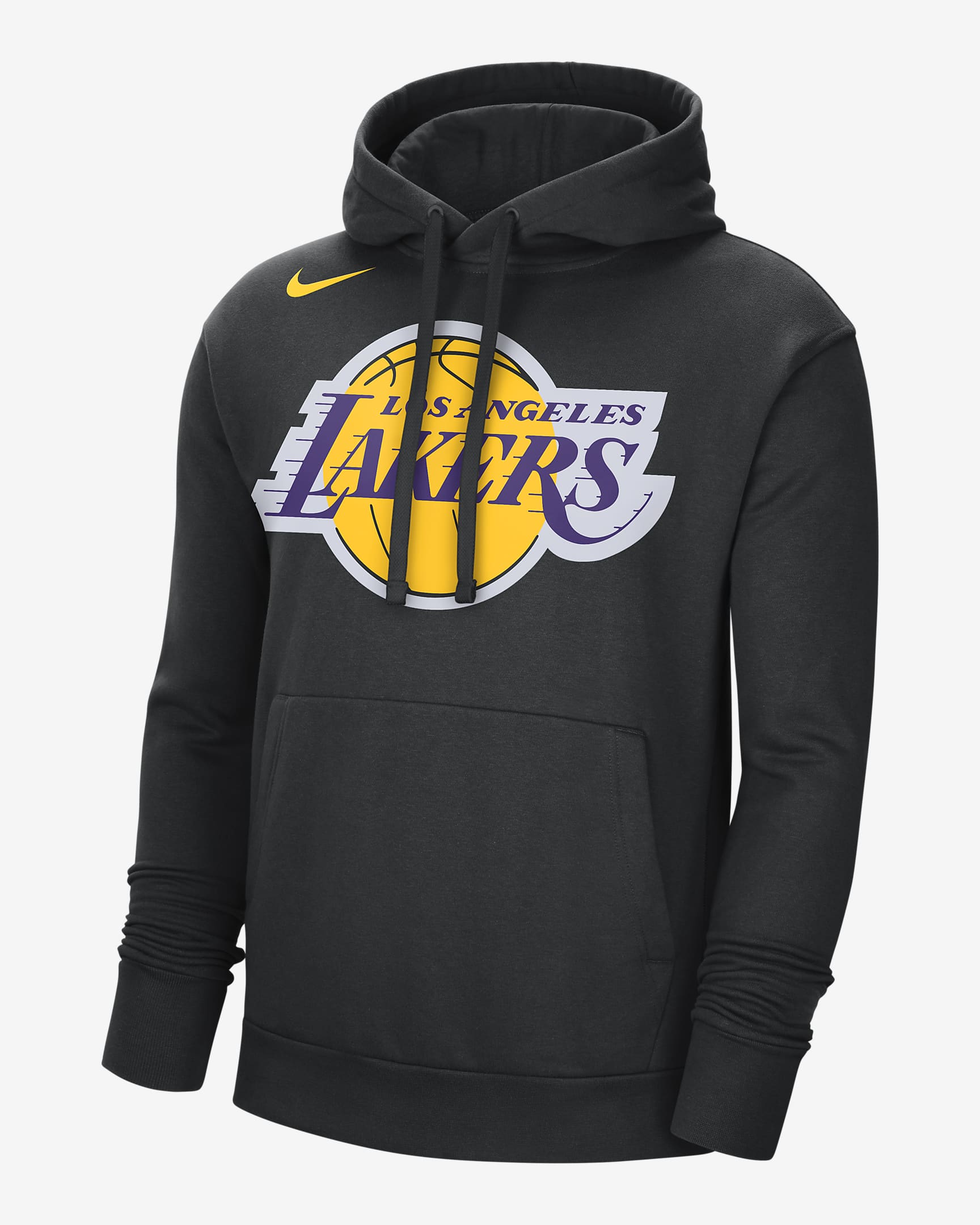 Nike Men's Los Angeles Lakers NBA Fleece Pullover Courtside Graphics 2  Hoodie-Yellow