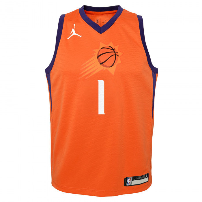 Devin Booker Phoenix Suns Statement Edition Jordan NBA Swingman Jersey Kids 'Orange'