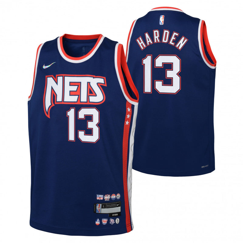 Nike Kids Brooklyn Nets James Harden #13 City Edition Mixed Moment Tape  Jersey