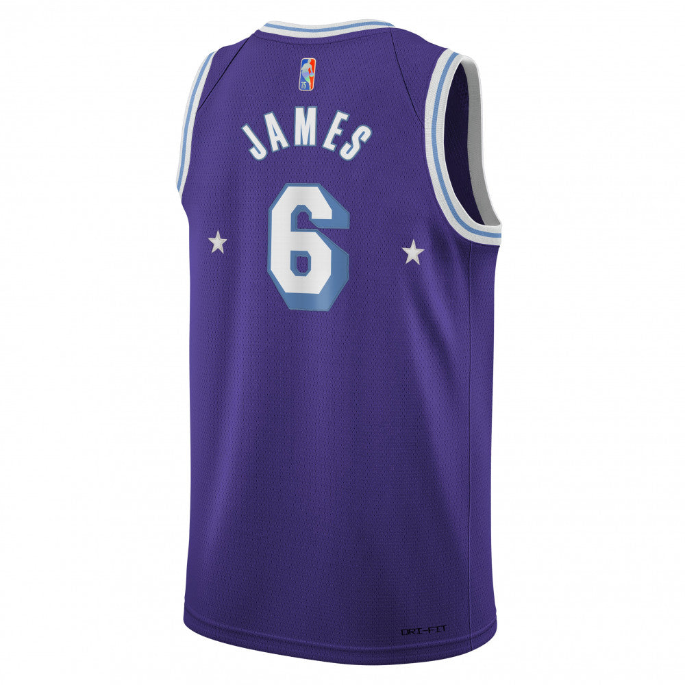 Nike NBA Los Angeles Lakers Lebron James Moments Mixtape City Edition  Authentic Jersey Purple Men's - US