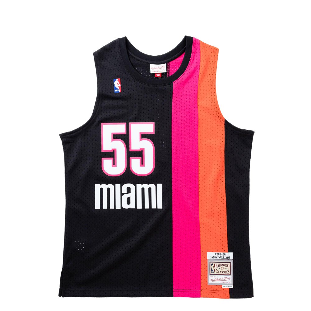 M&N Swingman Jersey J.Williams #55 Miami Heat 'Black'