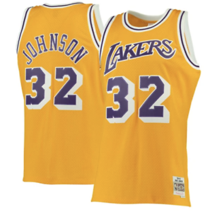 Mitchell & Ness Swingman Jersey M. Johnson #32 LA Lakers 'Yellow/Purple'