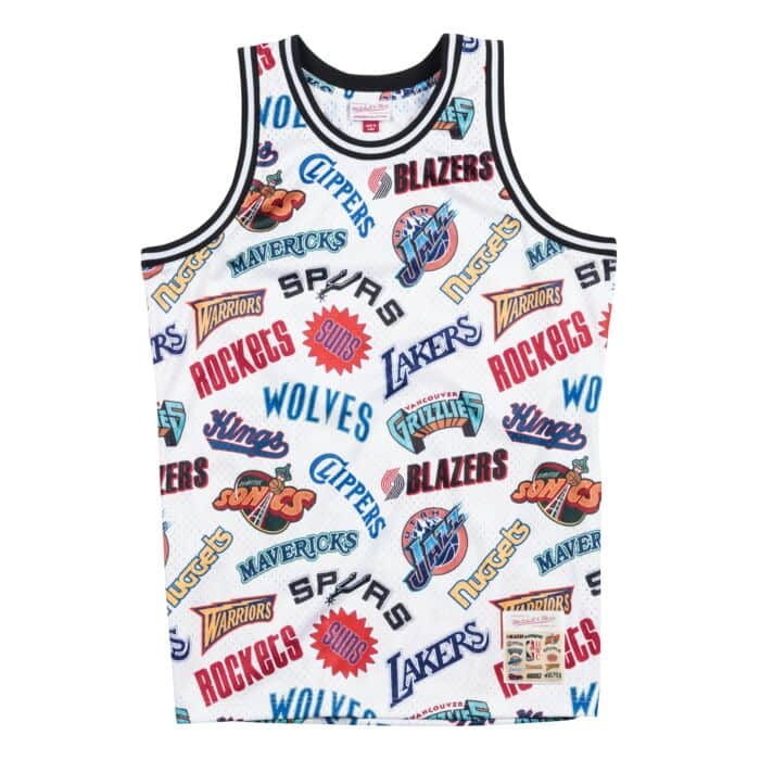 M&N NBA Swingman Jersey All Over West 'White'