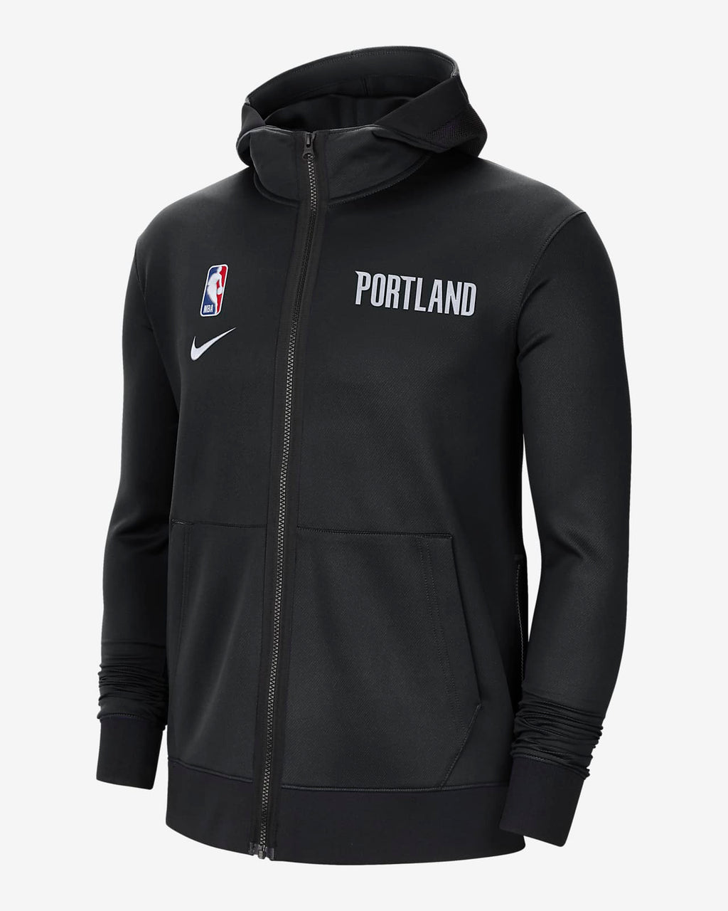 Men's Nike Therma Flex NBA Hoodie Portland Trail Blazers Showtime 'Black/White'