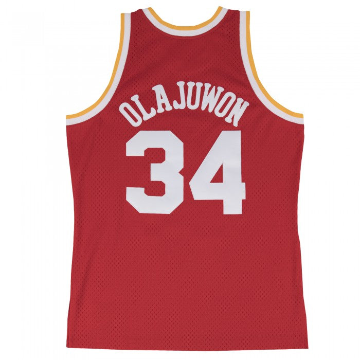 M&N Swingman Jersey Hakeem Olajuwon #34 Houston Rockets 'Red'