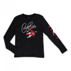 Jordan 1 Chicago Bulls Long Sleeves Kids T-Shirt 'Black'