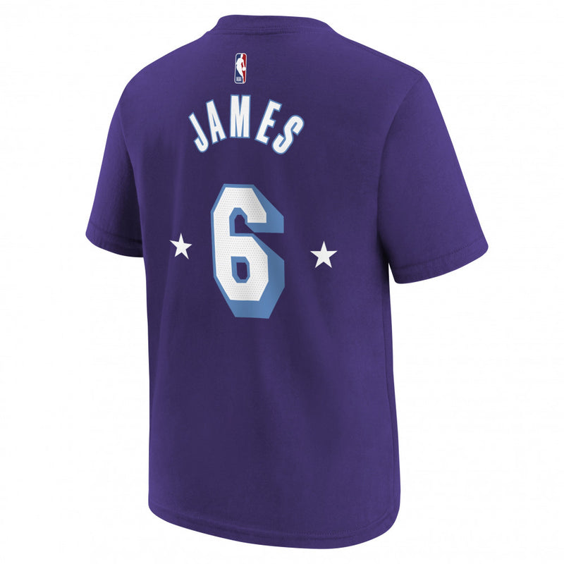 Nike Essential Mixtape Los Angeles Lakers LeBron James Kids T-Shirt 'Purple/Coast'