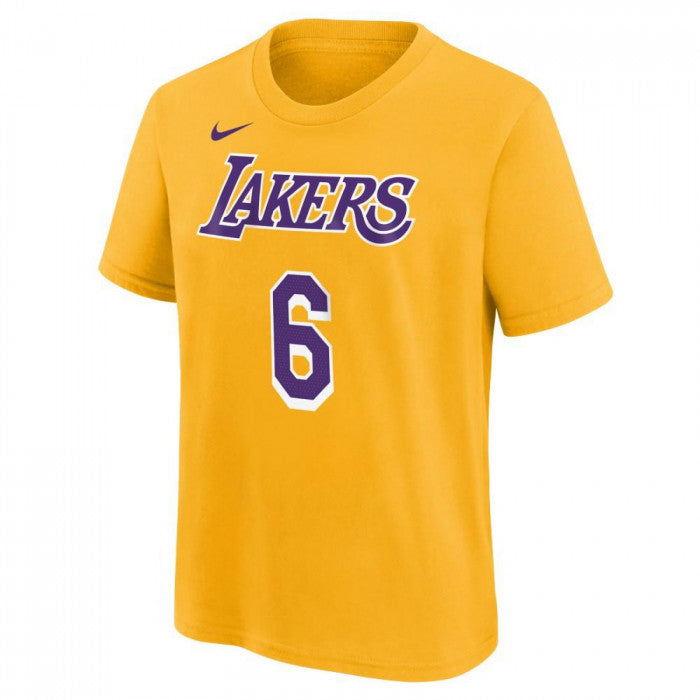 Nike Los Angeles Lakers LeBron James Kids Icon T-Shirt 'Amarillo'