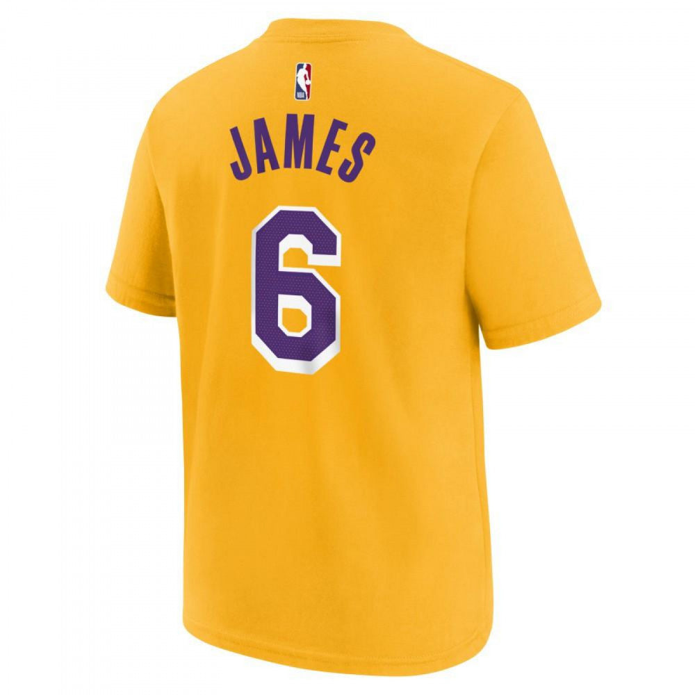Nike Los Angeles Lakers LeBron James Kids Icon T-Shirt 'Amarillo'