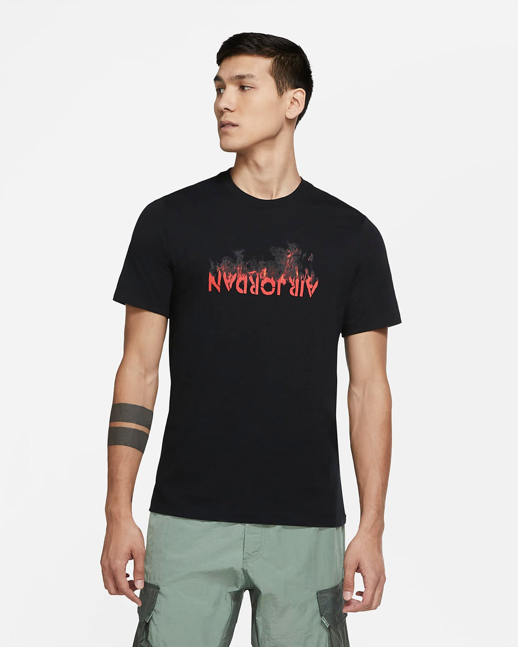 Jordan AJ4 Men's Graphic T-Shirt 'Black/Red'