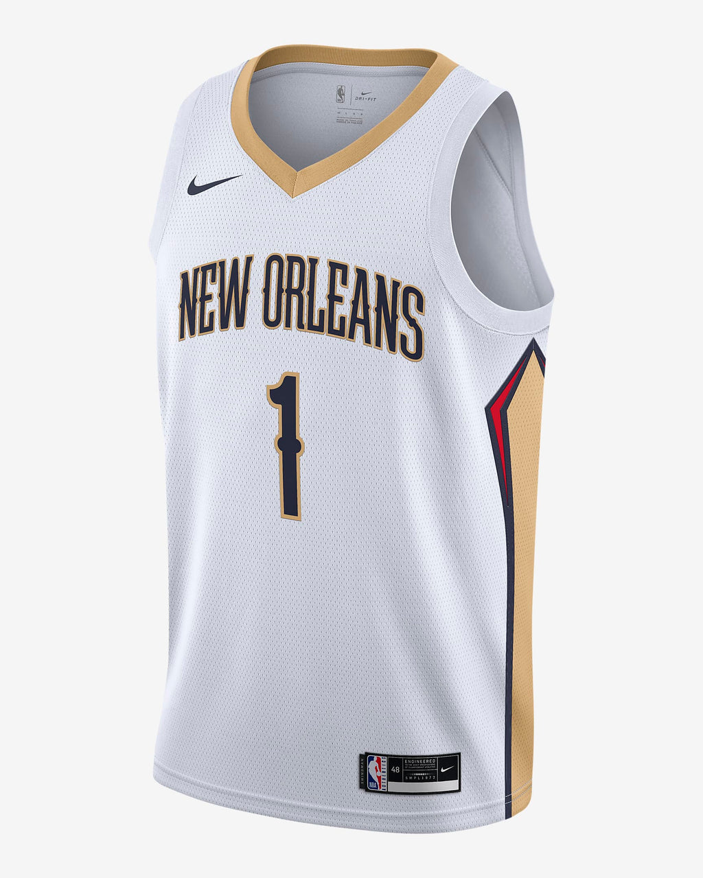 Zion Williamson Pelicans Association Edition 2020 Nike NBA Swingman Jersey 'White/Gold'